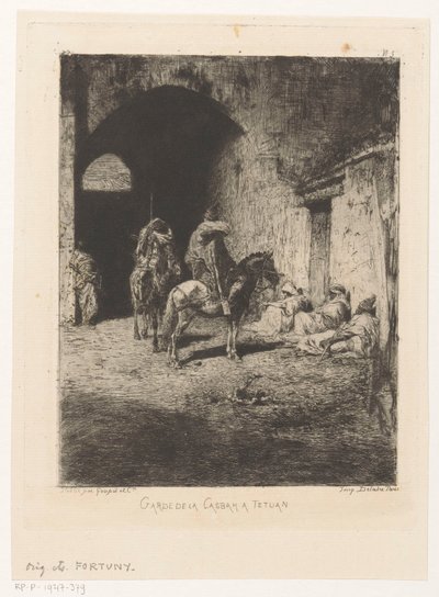 Bewacher der Kasbah in Tétouan von Mariano José María Bernardo Fortuny y Carbó
