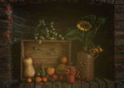 Rustikales Herbst-Stillleben von Marie-anne Stas