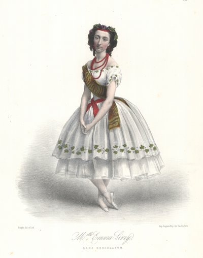 Französische Balletttänzerin Emma Livry in Felicien Davids Ballett Herculanum an der Pariser Oper von Marie Alexandre (after) Alophe