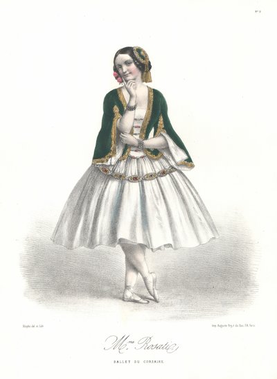 Italienische Balletttänzerin Carolina Rosati im Ballett Le Corsaire von Adolphe Adam an der Pariser Oper von Marie Alexandre (after) Alophe