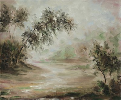 Stille Nebellandschaft von Marina Kozyr