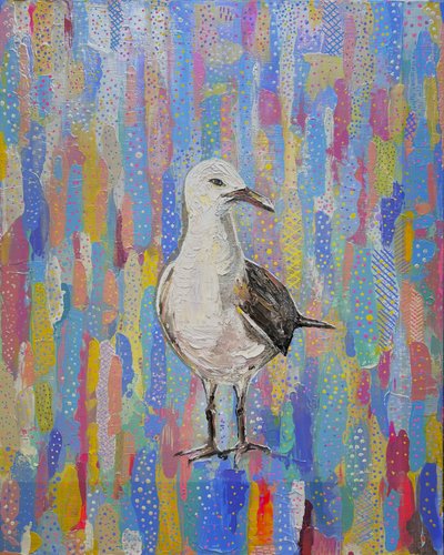Lebendiges Möwenbild von Marina Kozyr