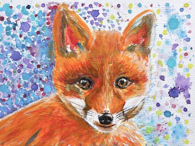 Verspieltes Fuchsjunges von Marina Kozyr