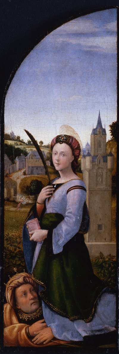 Triptychon: Heilige Barbara und ihr Vater Dioscurus, 1500 von Mariotto Albertinelli