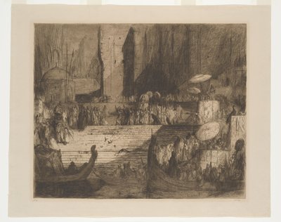 Eine Beerdigung am Ganges von Marius Bauer (signed by artist)