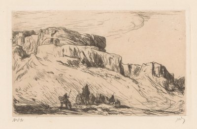 Karawane mit Kamelen in Wüstenlandschaft von Marius Bauer (signed by artist)