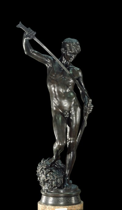 David. Bronzeskulptur von Antonin Mercia von Marius Jean Antonin Mercie