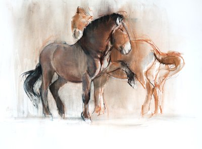 Zwei (Przewalski), 2013 von Mark Adlington