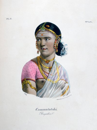 Weibliche Tänzerin Bayadere, 1828 von Marlet et Cie