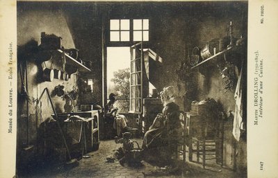 Innenansicht einer Küche, frühes 20. Jahrhundert (Postkarte) von Martin Drölling