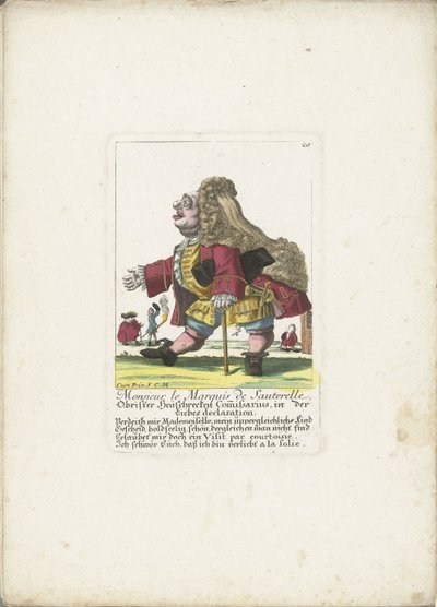 De dwerg Monsieur le Marquis de Sauterelle, ca. 1710 von Martin Engelbrecht (attributed to)
