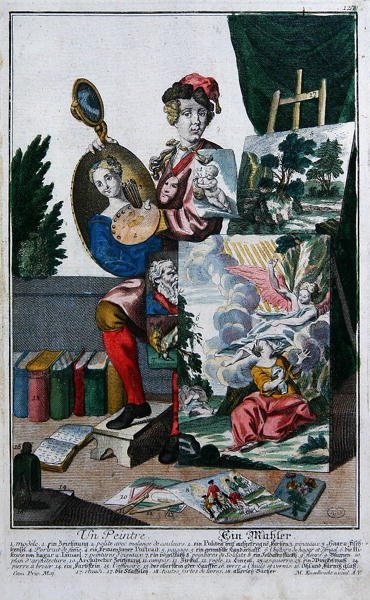 Ein Maler, ca. 1735 von Martin Engelbrecht