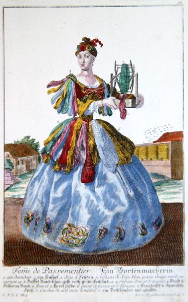 Die Frau eines Polsterers, ca. 1735 von Martin Engelbrecht