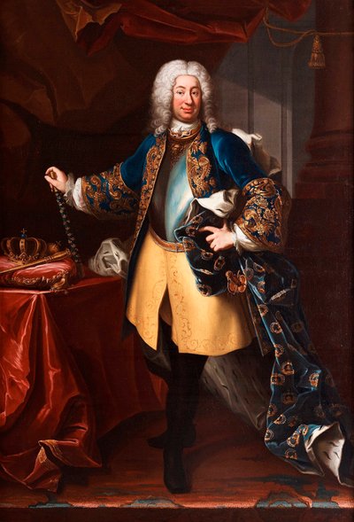 Porträt von König Friedrich I. von Schweden von Martin Meytens the Younger