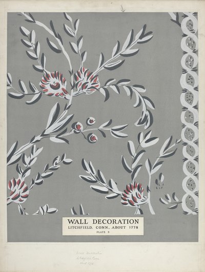 Dekorierte Wand, ca. 1938 von Martin Partyka