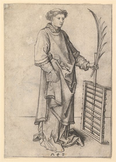 Heiliger Laurentius, ca. 1435-1491 von Martin Schongauer