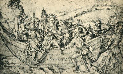 Das Martyrium der heiligen Ursula und ihrer Gefährtinnen, ca. 1450, 1943 von Martin Schongauer