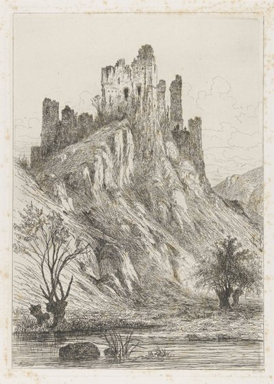 Ruine der Burg Montaigle von Martinus Antonius Kuytenbrouwer jr.