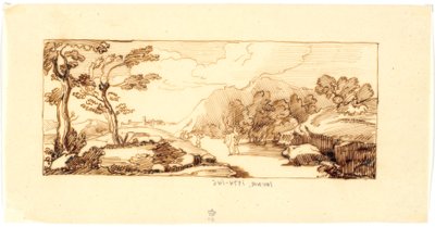 Landschaft mit biblischem Motiv von Martinus Rørbye
