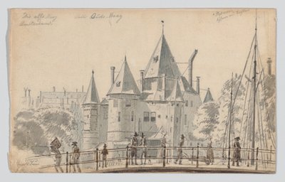 Die Oude Waag in Amsterdam von Nordosten gesehen von Martinus Rørbye