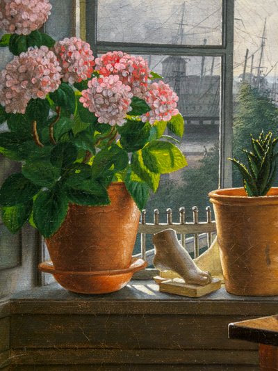 Blick aus dem Fenster des Künstlers (Detail) von Martinus Rorbye
