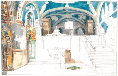 Das Innere des Klosters S. Benedetto in Subiaco von Martinus Rørbye