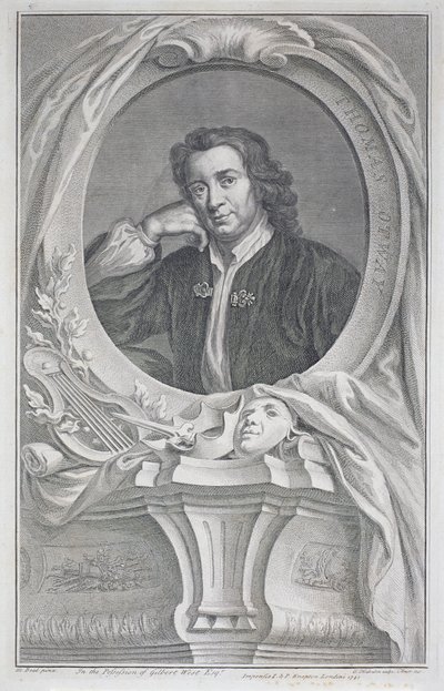 Porträt von Thomas Otway (1652-85) graviert von Jacobus Houbraken (1698-1780) von Mary (after) Beal