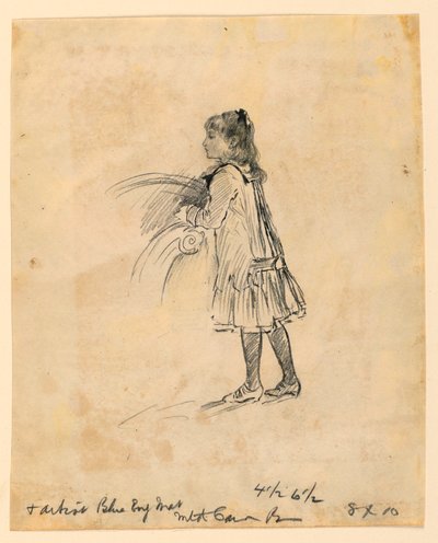 Zeichnung, Marian Hague als Kind, 1883 von Mary A. Hallock Foote