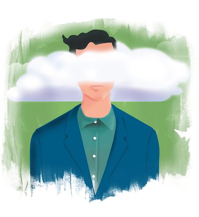 Kopf in den Wolken, 2015 von Mary Ann Smith