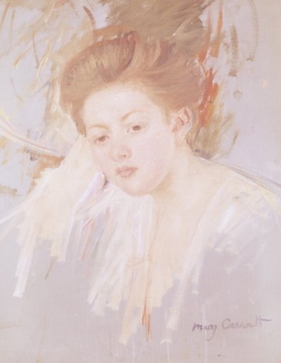 Kopf eines jungen Mädchens von Mary Cassatt