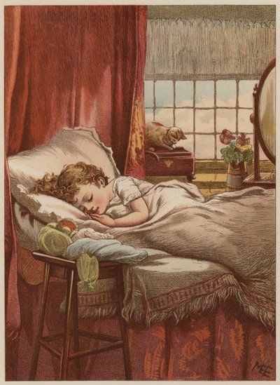 Kind schläft im Bett von Mary Ellen Edwards