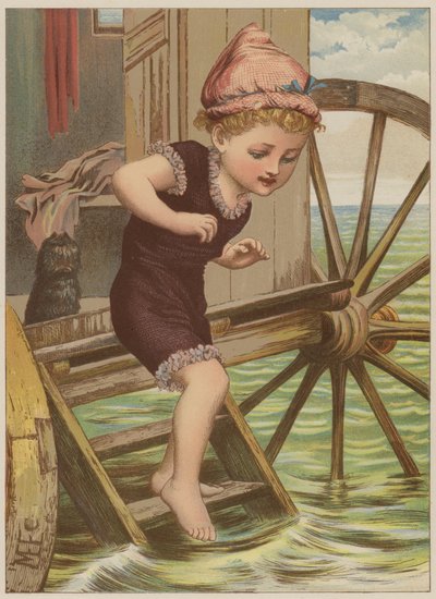 Mädchen kurz vor dem Schwimmen von Mary Ellen Edwards