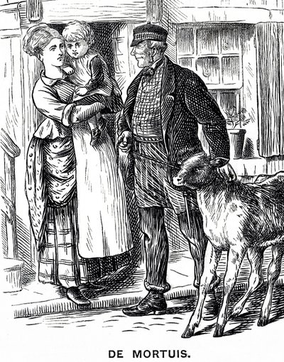 Illustration eines kleinen Mädchens, das von ihren Tanten und Onkel für einen Nachmittag betreut wird von Mary Ellen Edwards