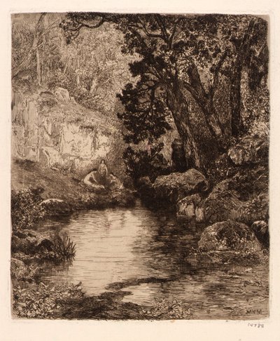 (Drei Jungfrauen am Fluss) von Mary Nimmo Moran