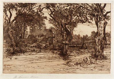 Das Haus meines Nachbarns--Easthampton von Mary Nimmo Moran