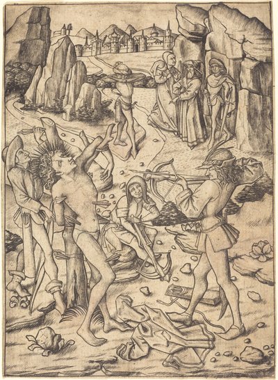 Martyrium des Heiligen Sebastian von Master E.S.