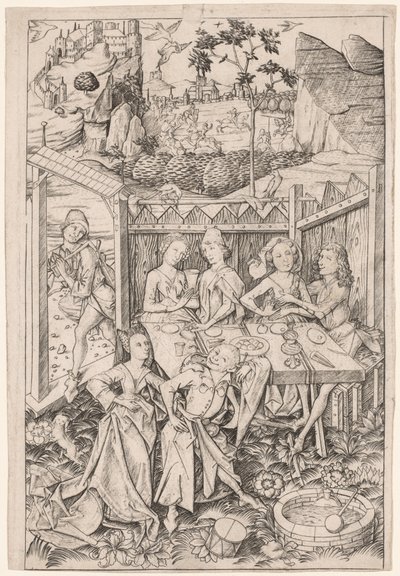 Der Garten der Liebe Große Platte, um 1465 von Master E. S.