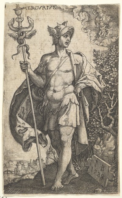 Merkur aus Die Götter, die über die Planeten herrschen, 1528 von Master I.B.