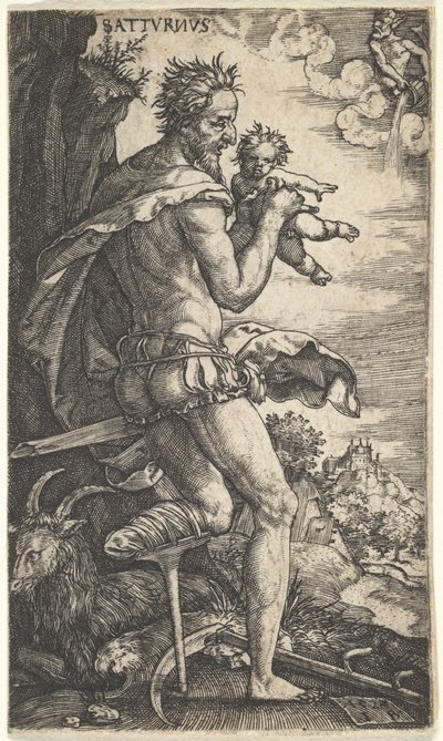 Saturn, aus Die Götter, die über die Planeten herrschen, 1525 von Master I.B.