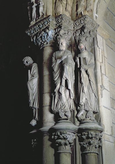 Detail des Portico de la Gloria, das St. Andreas darstellt von Master Mateo