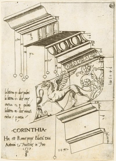 Gebälk vom Tempel des Antoninus und Faustina, Rom von Master PS