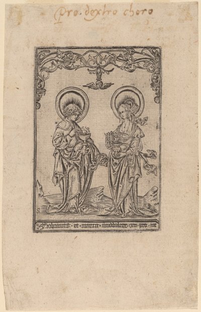 Heilige Maria Magdalena und Heiliger Johannes der Evangelist von Master S