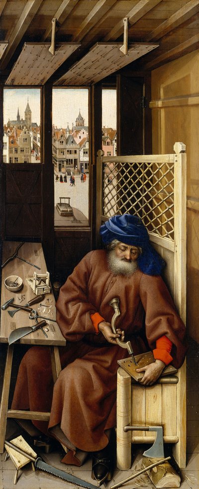 Verkündigungstriptychon (Merode-Altar), ca. 1427-32 von Master of Flémalle