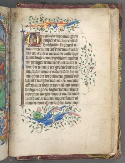 Stundenbuch Gebrauch von Utrecht: fol. 222r, Initiale mit den drei Königen, um 1460-1465 von Master of Gijsbrecht van Brederode