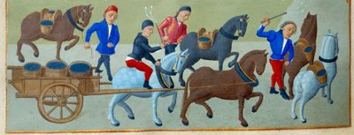 Die Weinlese und der Transport von Master of Jean Rolin II