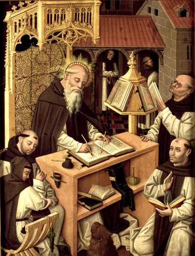 Heiliger Hieronymus im Skriptorium von Master of Monasterio de Santa María