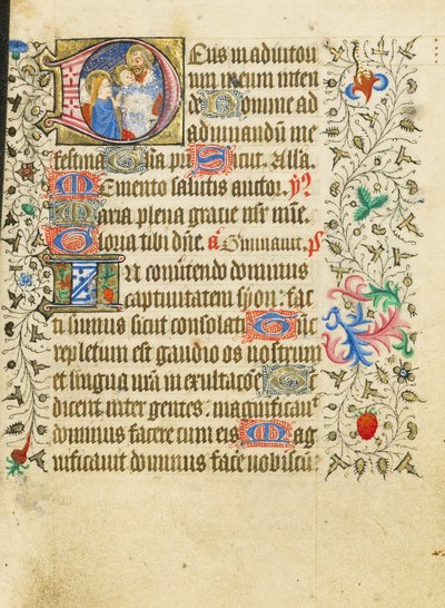 Initiale D: Die Darstellung im Tempel von Master of Sir John Fastolf