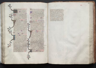 Das Gotha-Missale: Fol. 101v, Text, ca. 1375 von Master of the Boqueteaux