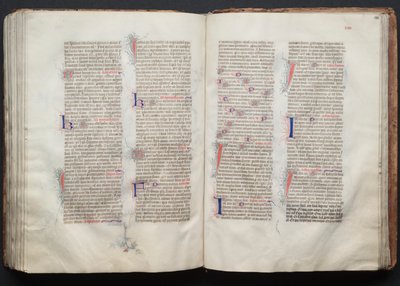 Das Gotha Missale: Fol. 130v, Text, ca. 1375 von Master of the Boqueteaux
