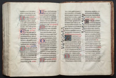 Das Gotha Missale: Fol. 160v, Text, ca. 1375 von Master of the Boqueteaux